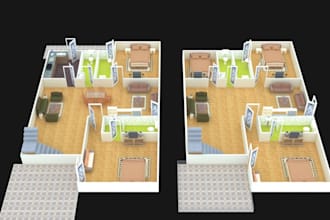 convert your floor plan into realistic 3d interior renders