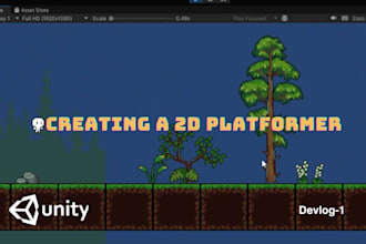 develop 2d platformer game in godot engine, gamemaker, unity game developer
