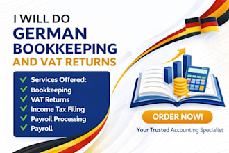 do german bookkeeping , vat returns, income tax and eslter tax filling