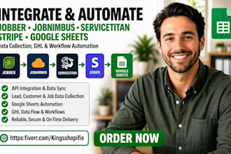 integrate jobber jobnimbus servicetitan stripe google sheet data collection ghi