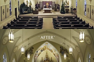design 3d church renovation with realistic interior rendering