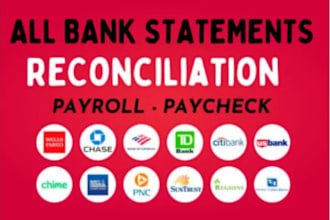 reconcile bank statement PDF to editable format