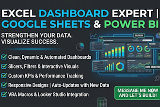 design professional excel and google sheets dashboard