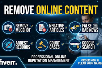 remove negative articles false bad news links mugshots cases from google search