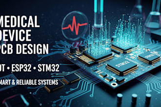 design medical device pcb, iot hardware, esp32, stm32 and smart systems