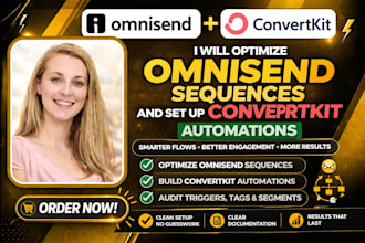 optimize omnisend sequences and setup convertkit automations