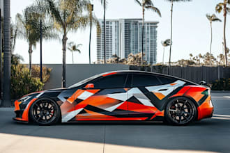 design professional car wrap, van wrap any vehicle wrap
