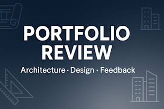 review architecture portfolios and help with design consultation