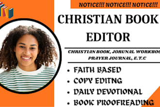 proofread, edit, christian book, daily devotional, faith based, self help book