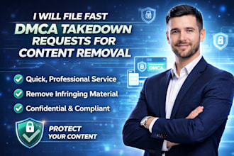 file fast dmca takedown requests for content removal