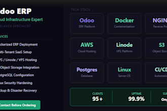 deploy odoo erp on docker, AWS, linode, or vps with cloud storage
