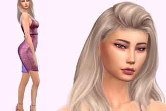 create sims4 mmd character 3d outfits custom content for sims4 using cc and mods