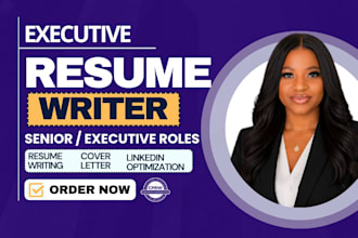write your senior or executive CV, resume, cover letter, optimize your linkedin