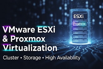 setup vmware esxi proxmox virtualization vm cluster and storage