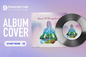 design a custom album cover art or digital single cover