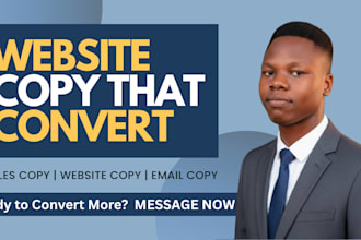 write high converting website copy and sales page copy