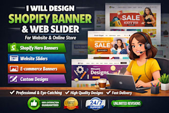 design shopify banner hero image website slider web banner