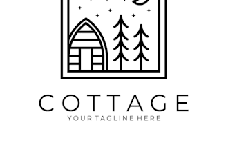 do premium modern minimalist logo with line art design