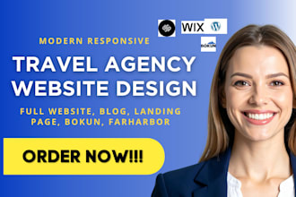 design travel agency website hotel booking ota listing with bokun tour website