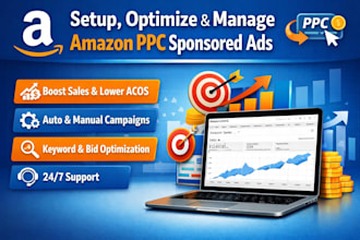 setup manage and optimize amazon PPC campaigns ads sponsored ebook marketing