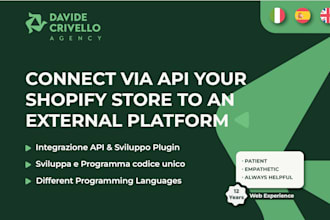 integrate and connect shopify with any API, erp, CRM or more