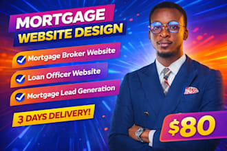 design mortgage website for broker loan officer and lender business, calculator
