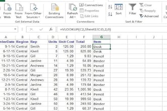 do professional data entry and excel analysis with  vlookup