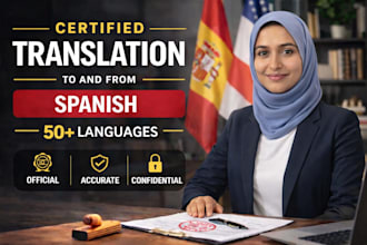 provide certified spanish translation for legal and official documents