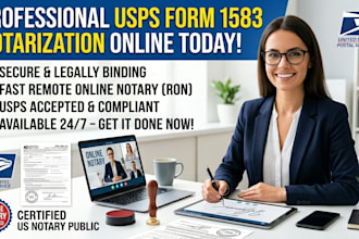 professionally notarize usps form 1583 online today