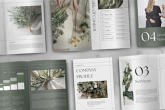 design editable company profile, business brochure, employee handbook