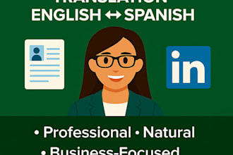 translate your resume and linkedin profile english spanish