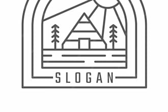 design modern minimalist line art logo for business