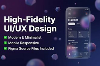 design a modern high fidelity UI UX for your website or app