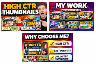 design high CTR thumbnails for faceless youtube channels