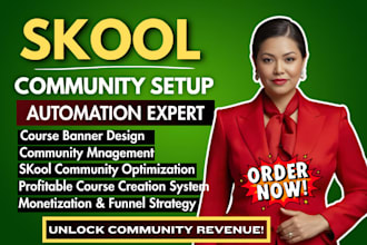 skool community setup ghl kajabi course mighty networks skool community manager