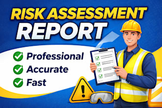 write a professional risk assessment and safety report