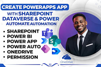 create powerapps app with sharepoint dataverse and power automate automation