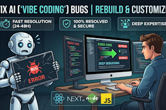 fix bugs, rebuild, and debug your react, next js, or custom javascript app