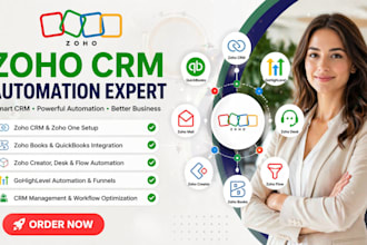 do zoho crm zoho one books creator desk flow  gohighlevel automation quickbooks