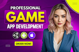create 2d or 3d mobile game development as unity game developer