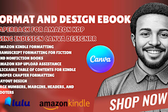 format, design ebook and paperback for amazon KDP using indesign canva designrr