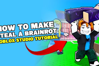 develop a roblox simulator, tycoon, steal a brainrot, or custom roblox game