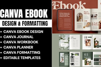 canva ebook design, canva ebook, ebook redesign, workbook design, journal design