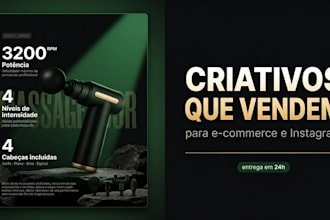 crio 5 criativos para instagram em 24h para e commerce