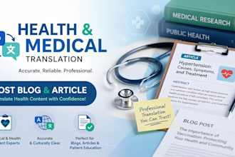 write health and medical blogs backed by research