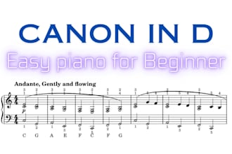 arrange any song into easy piano version for beginners