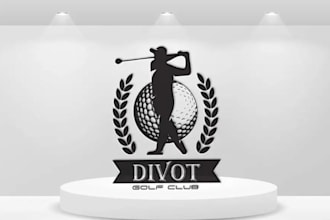 create a memorable golf club brand logo design