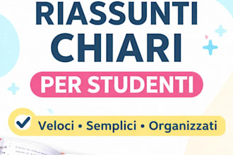 riassunto chiaro e facile per studenti,