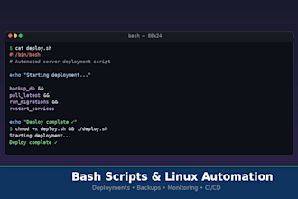 write bash scripts for linux server automation and devops tasks