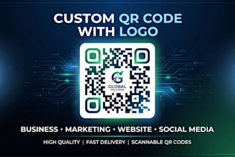 custom qr code design with logo and branding